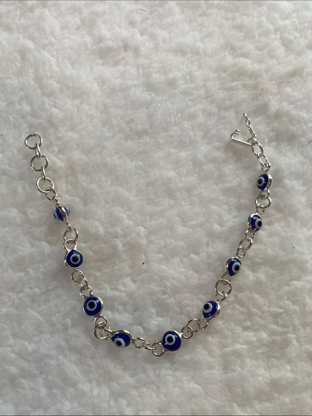 Blue Evil Eye Silver bracelet